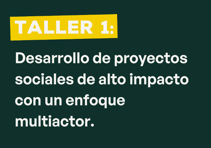 Taller 1:  Desarrollo de proyectos sociales de alto impacto con un enfoque multiactor.