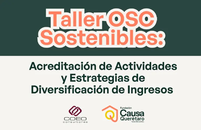 Taller OSC sostenibles: acreditación de actividades y estrategias de diversificacion de ingresos